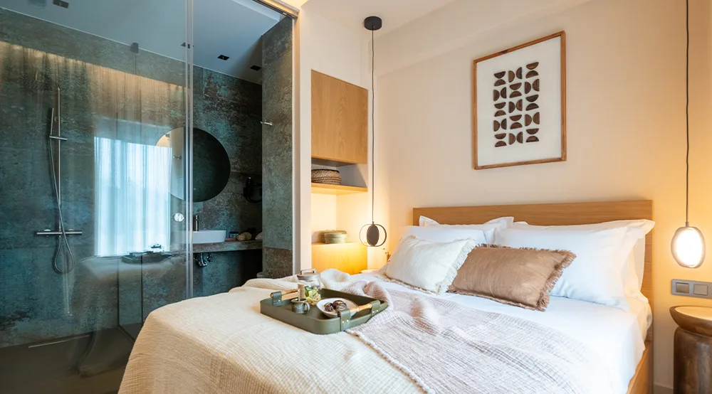 Platea Agora όψη Κρεβατοκάμαρας με μπάνιο