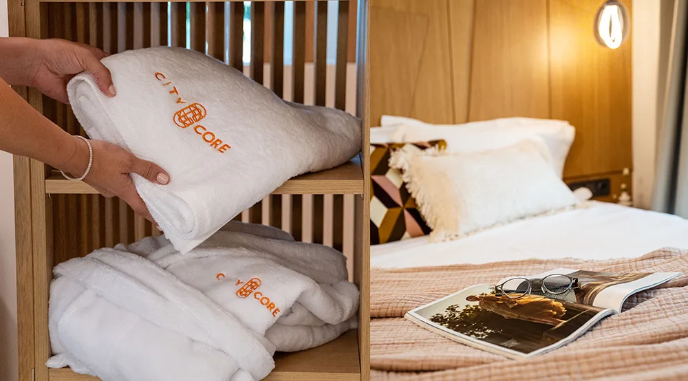 Platea Lux όψη πετσέτες κρεβάτι